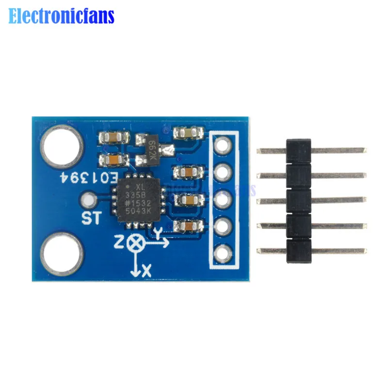 

5PCS GY-61 ADXL335 Acelerometro 3-Axis Analog Output Accelerometer Module Angular Transducer 3-5V 100% Origin