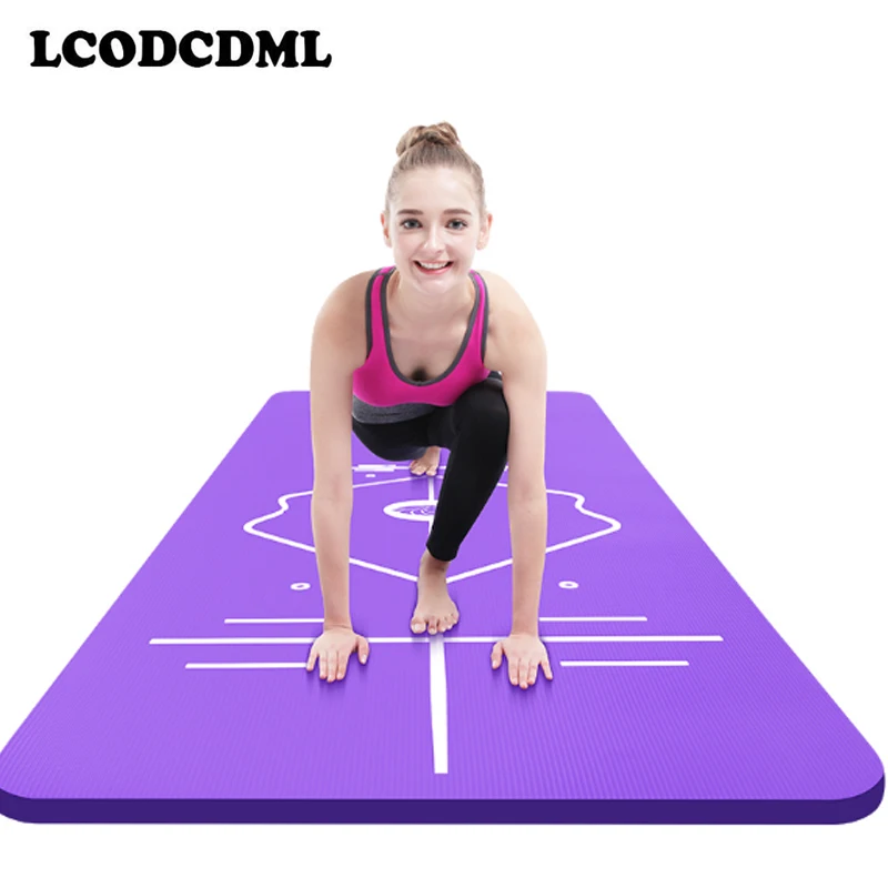 Коврик для йоги начинающих asana line Широкий танцев и фитнеса утолщенный