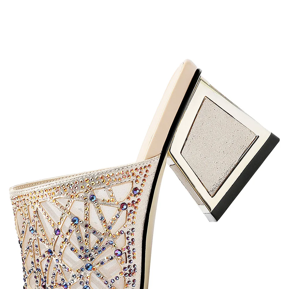 LEEPO/обувь женские сетчатые туфли на высоком каблуке летние тапочки туфли-лодочки