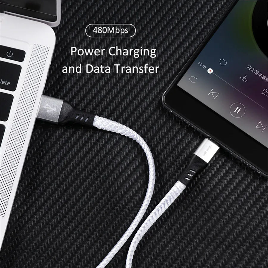 Шейные скобки... Micro USB кабель быстрой зарядки 2A нейлон плетеный 1 м для данные