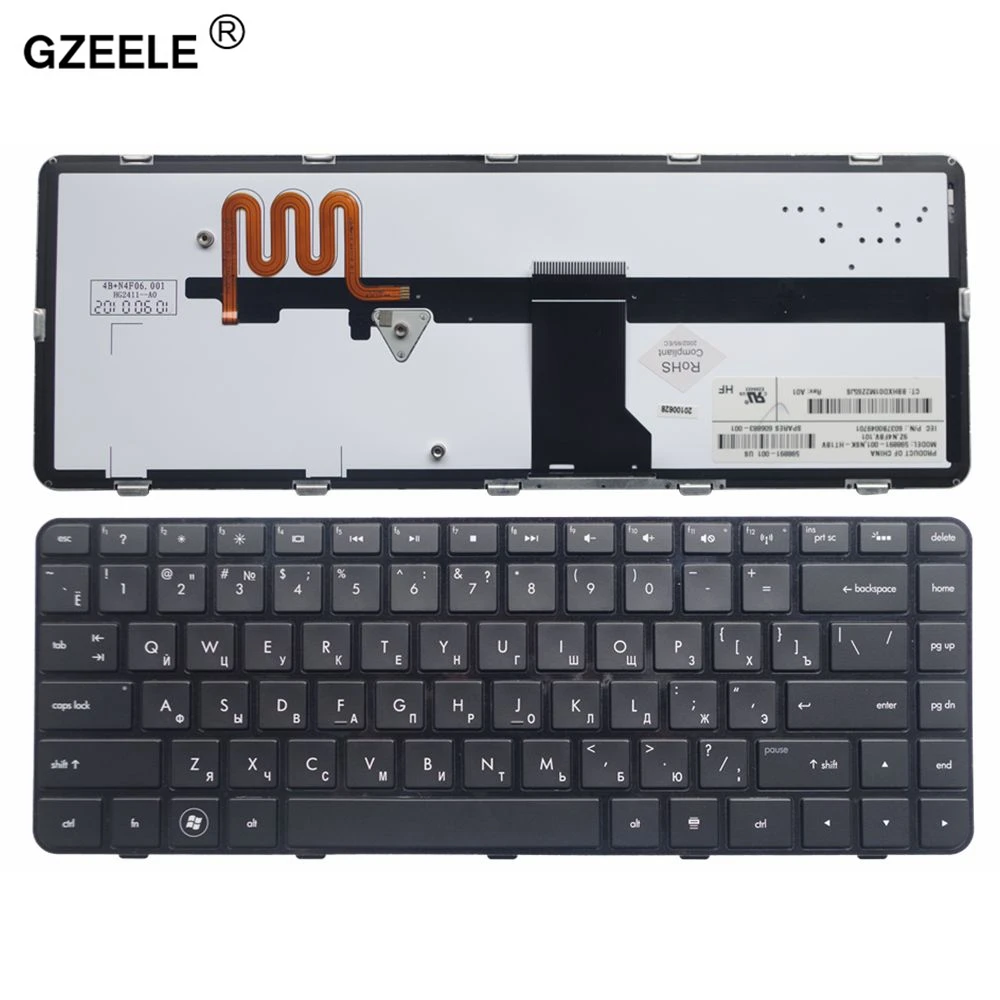 

GZEELE Russian Laptop keyboard FOR HP DM4-1020 1021 1022TX 1001TU 1116 1117 1118 DM4 DM4-1000 DM4-2000 DV5-2000 RU with backlit