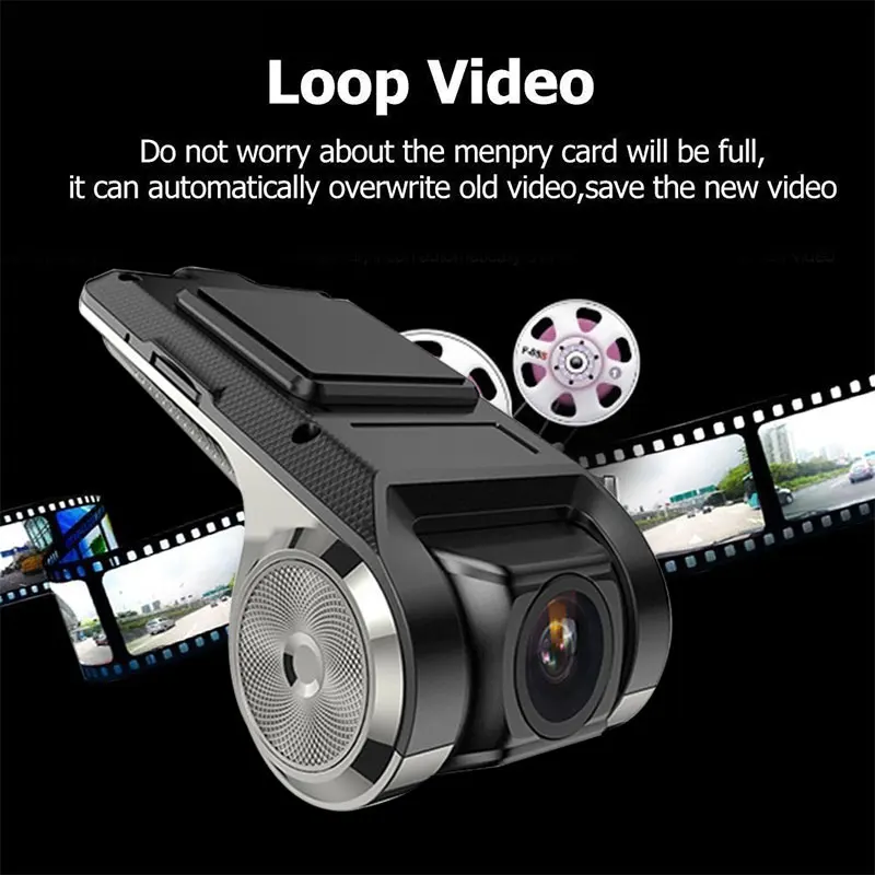 Портативный видеорегистратор USB DVR 720P Автомобильный с функцией ночного видения
