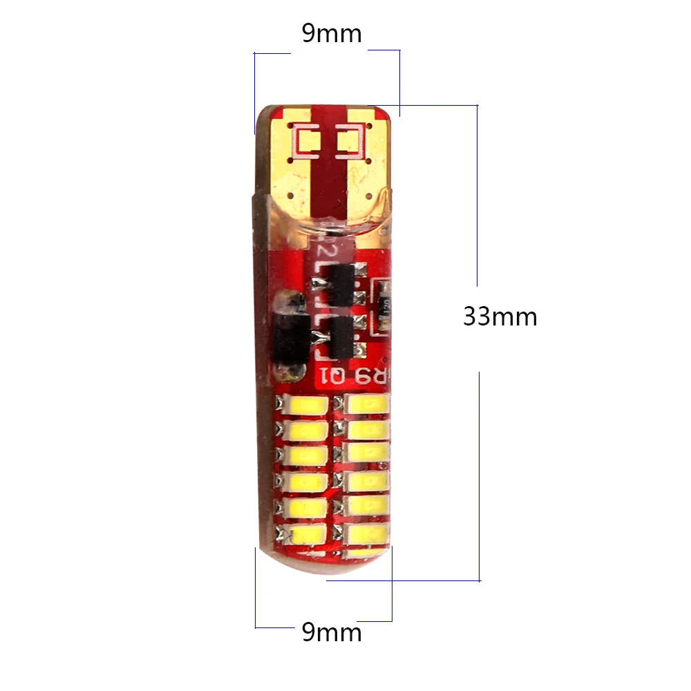 30X T10 W5W 3014 24 SMD LED силикагель холодный белый свет 194 168 вспышка стробоскоп дверь
