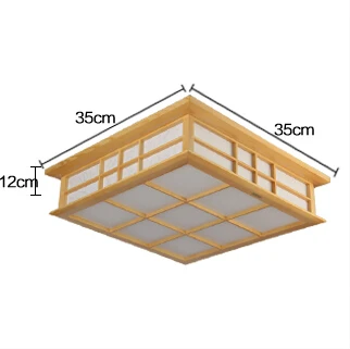 Японский стиль деревянный светодиодный потолочный светильник овчина покрытие