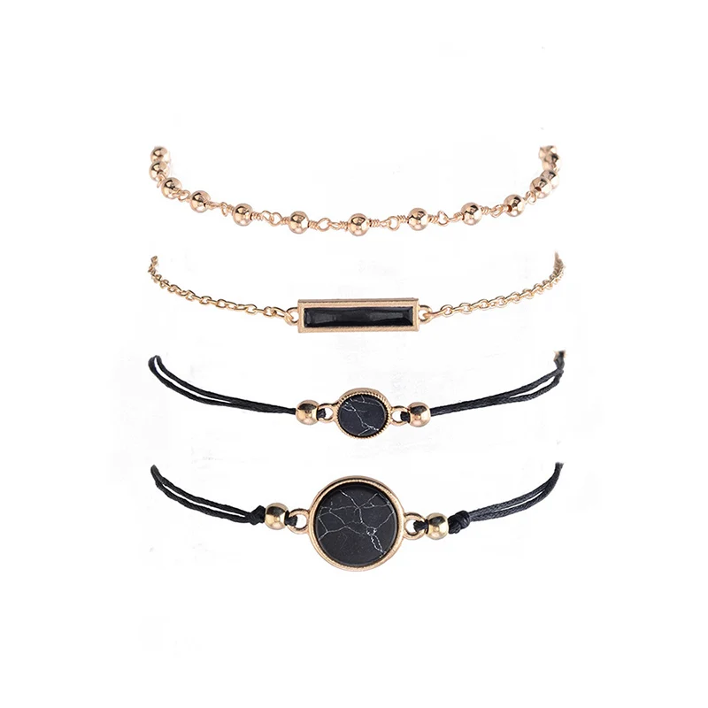 1 Набор браслетов серебряное Золотое сердце карта земли 8 цветов бусины Новое поступление Бохо овальный камень бесконечная Оболочка Регулируемый сплав