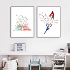 Декоративная живопись на холсте для детской комнаты, с цветными символами, с пером и алфавитом, Арабская Исламская каллиграфия