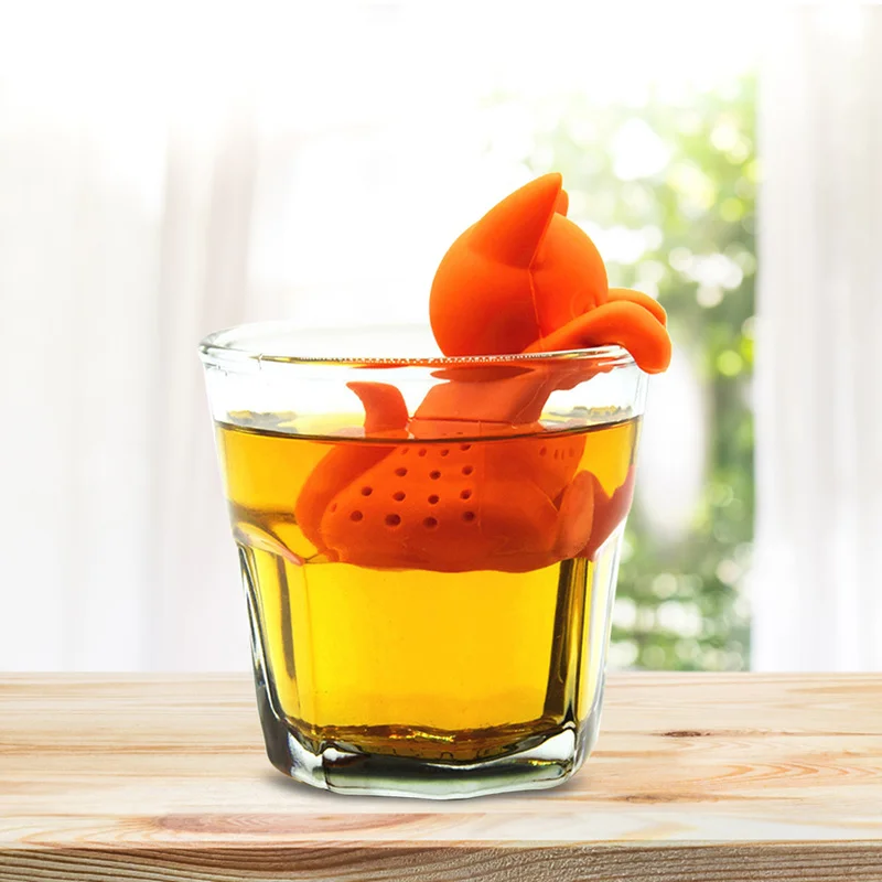 Цельнокроеное платье милый кот Силиконовые Чай Infuser многоразовый фильтр с