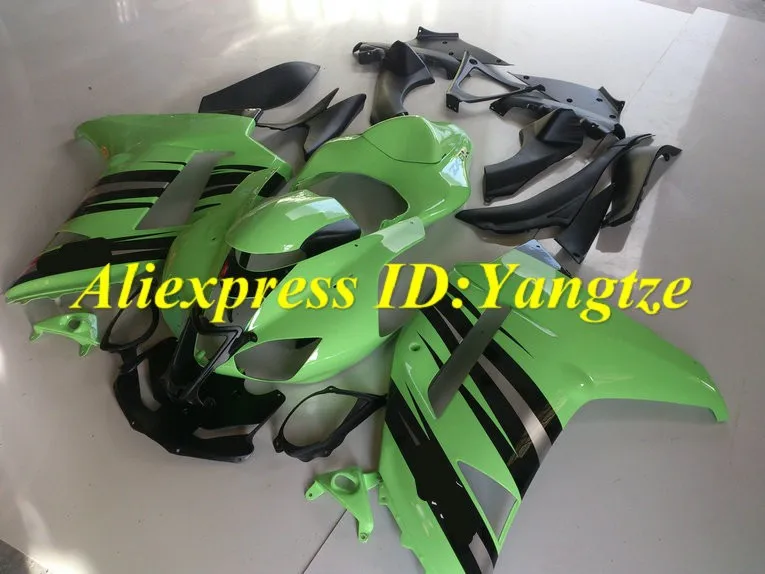 Набор обтекателей мотоцикла для KAWASAKI Ninja ZX6R 07 08 636 2007 2008 Модный Зеленый Черный ABS
