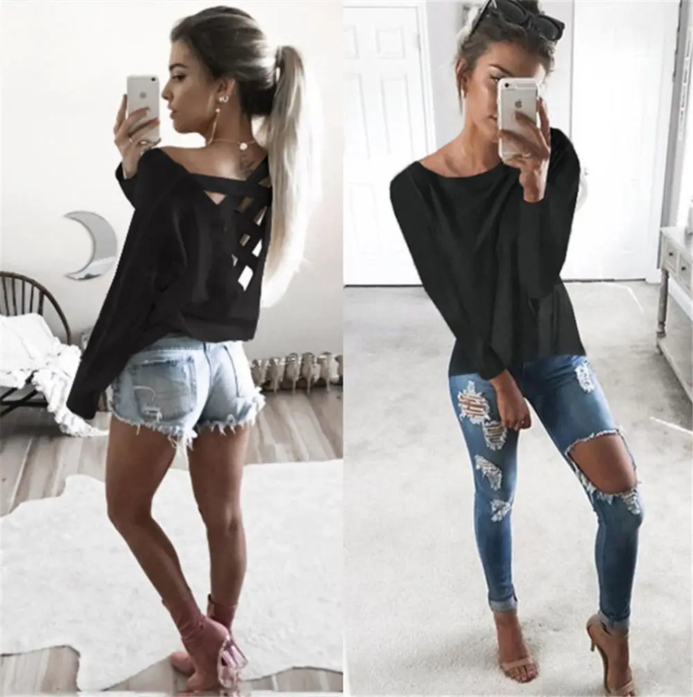 Модная женская летняя свободная однотонная Повседневная футболка с коротким