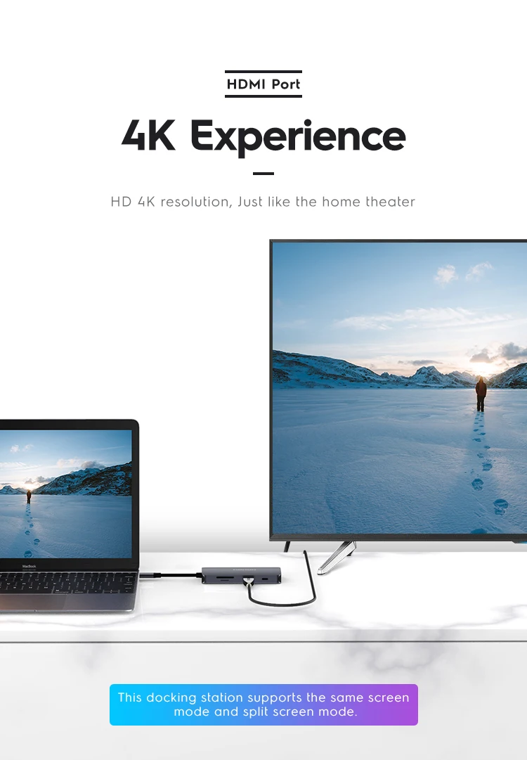 NOHON USB 3,0 концентратор USB C концентратор HDMI адаптер Ethernet для huawei mate 20 MacBook Pro USB-C концентратор 7 портов USB разветвитель SD PD кардридер