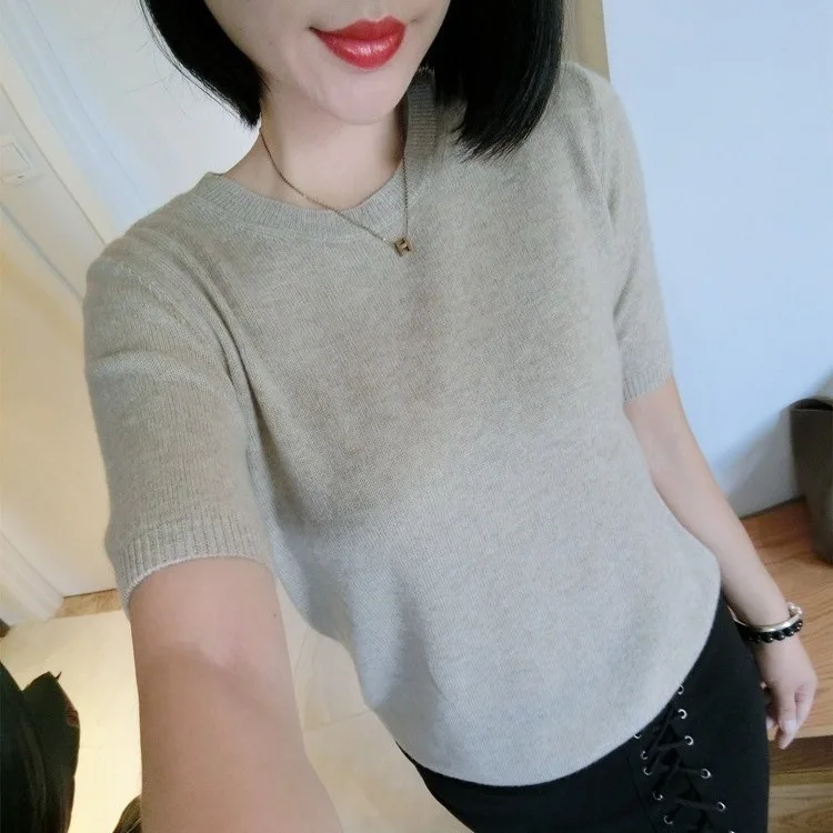 Весна-Осень 2020 Женский однотонный большой кашемировый шерстяной свитер с