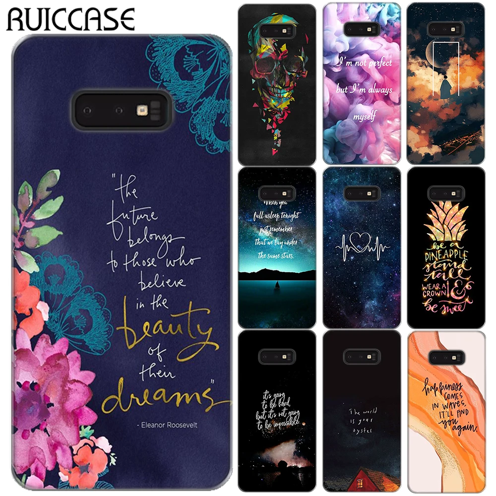 Мягкий чехол из ТПУ с цитатами, цветочным рисунком единорога для Samsung Galaxy S10 E S10 Plus S10 Lite S10E, силиконовый чехол с цветами, кошкой, ананасом