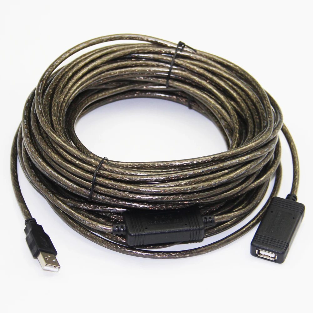 Lballist активный репитер USB2.0 кабель-удлинитель для мужской женский двойной экранированный встроенный ic чипсет 5, 10 м, 15 м, 20 м возможностью погружения на глубину до 30 м