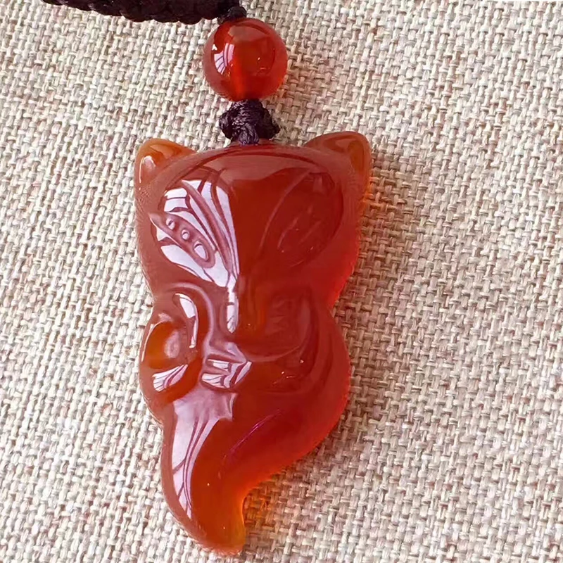 Оптовая продажа ожерелье с подвеской из Красного Натурального Кристалла