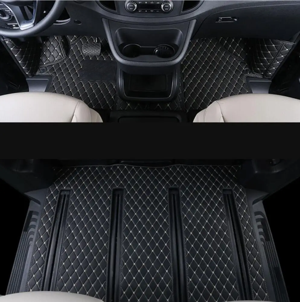 Автомобильный напольный коврик из волоконной кожи для mercedes benz v class Viano Valente Vito Metris
