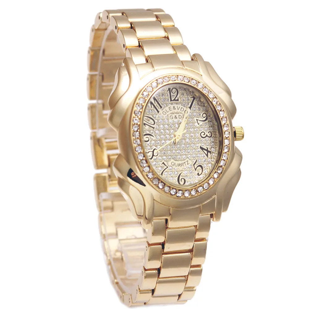 2017 Роскошные Брендовые Часы G &amp D Женские кварцевые наручные часы золотые