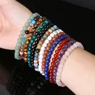 Браслет с бусинами из натурального камня, 6 мм