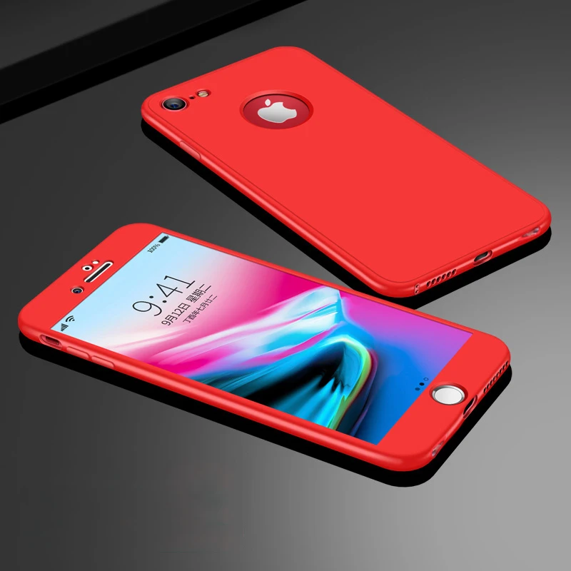 Защитный чехол с полным покрытием на 360 градусов для iPhone 6 S 7 8 Plus X XR XS Max 5 5s SE 6Plus 6splus