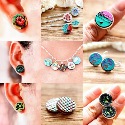 Уникальный 3D Зебра тиснением 16 мм круглый цветной рисунок лазерная резка дерево