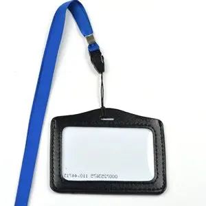 10 шт. горизонтальный стиль черный кожаный держатель для карт визитница со слотом