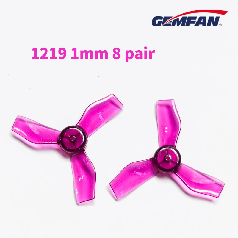 8 пар GEMFAN 1219 31 мм 0 1 отверстие 3 Лопасти пропеллер реквизит CW CCW Для 0703 1103 RC Дрон FPV