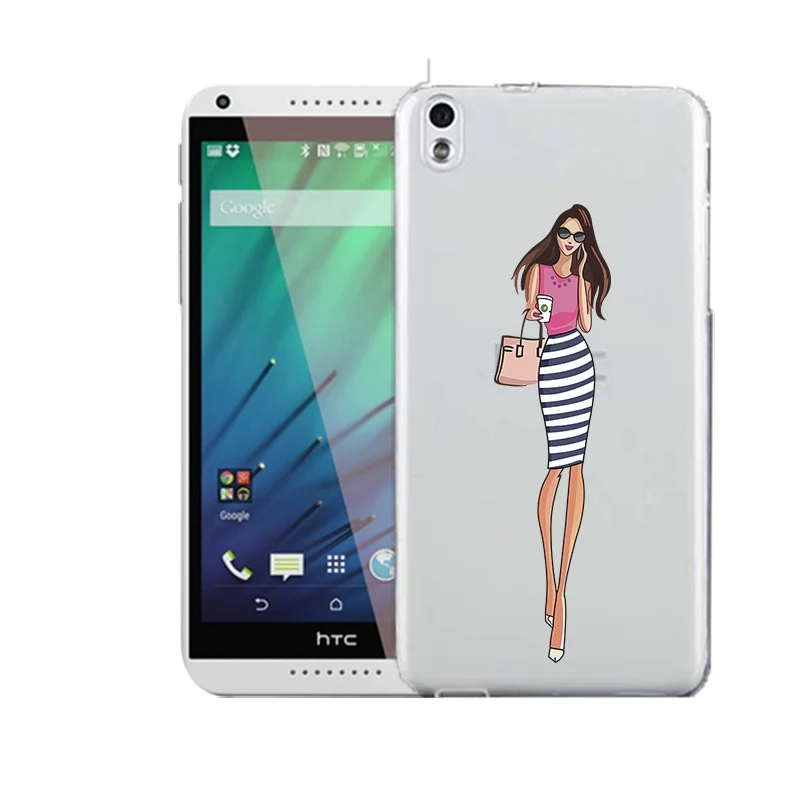 Qmswei ТПУ прозрачный чехол для телефона htc M8 Мягкие силиконовые красочные людей