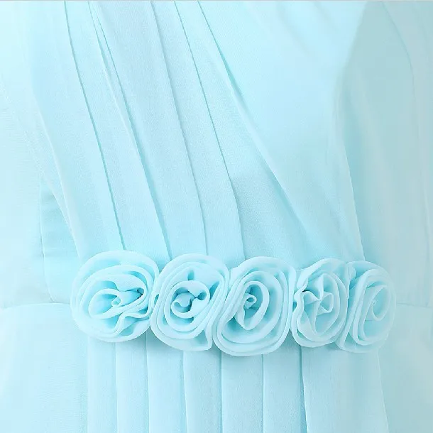 Длинный светильник синее платье подружки невесты 2017 шифоновые вечерние платья