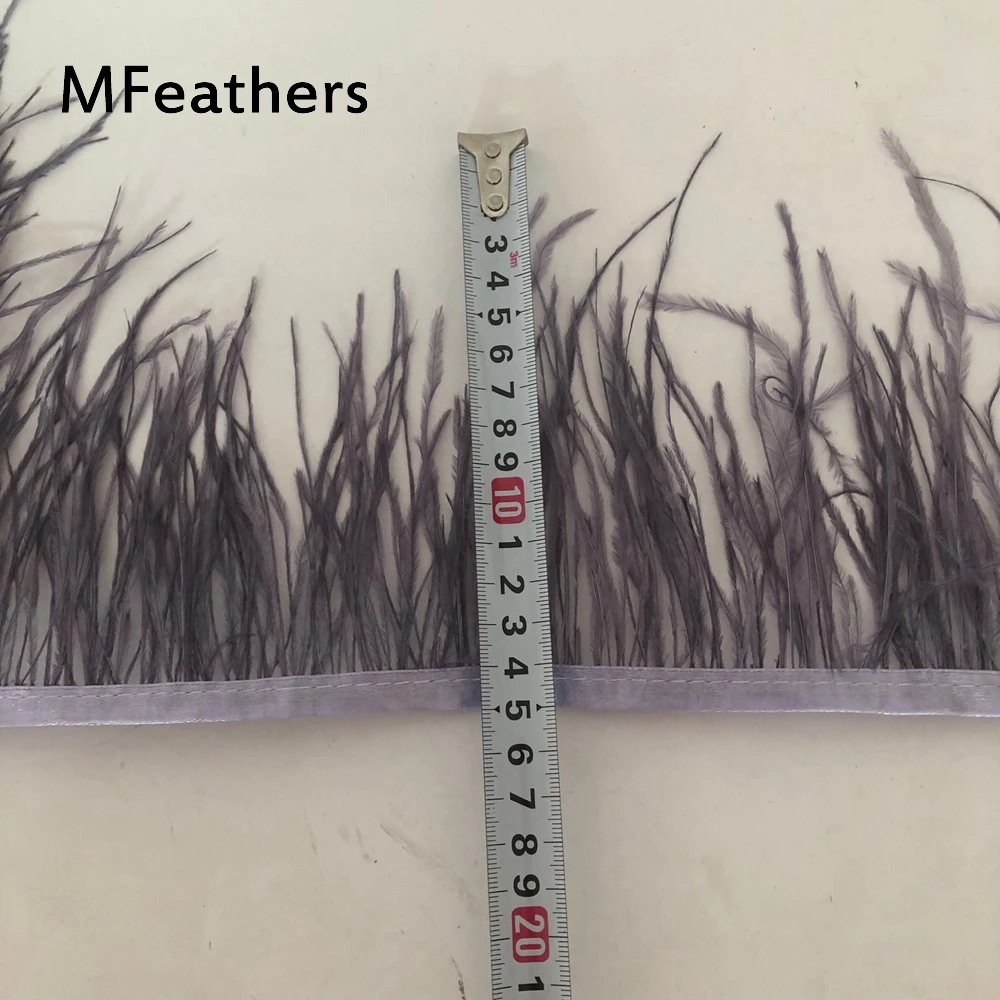 Mfeather набор из 5 метров 10 глубоко-серые окрашенные фототриммы Высота 8-10 см 10-15