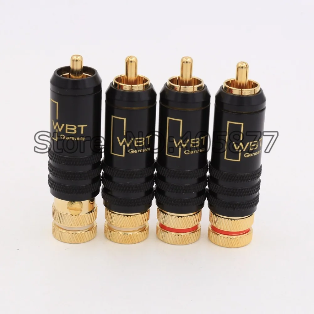 8 шт. Hi Fi 0144 позолоченный RCA штекер аудио разъем|hifi plug|connector plugconnectors gold |
