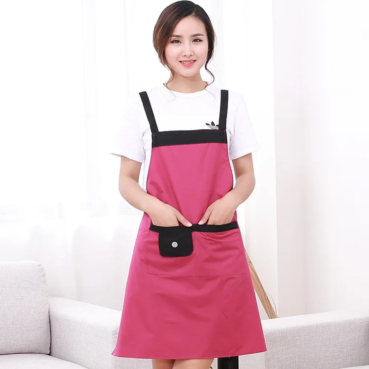 Современный минималистичный фартук сплошной цвет водонепроницаемый наплечный