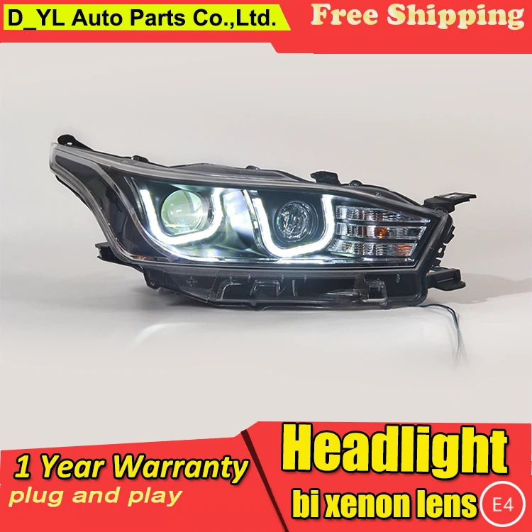 Стайлинг автомобиля светодиодный ная фара для Toyota YARiS фары 2013 2015 L H7 hid Q5