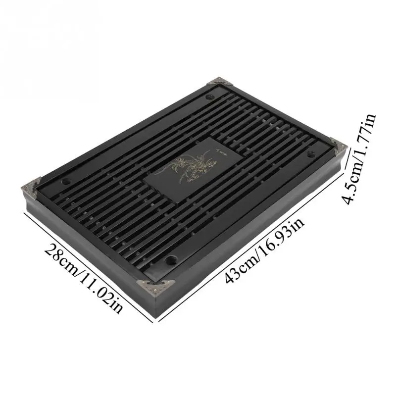 Деревянный поднос для чая дренажный воды искусственный ящик доска чайной