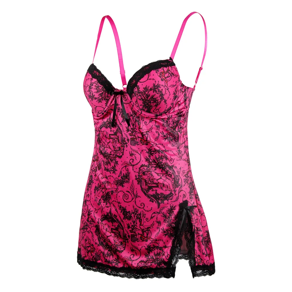 Женское сексуальное нижнее белье женское эластичное платье с цветочным принтом