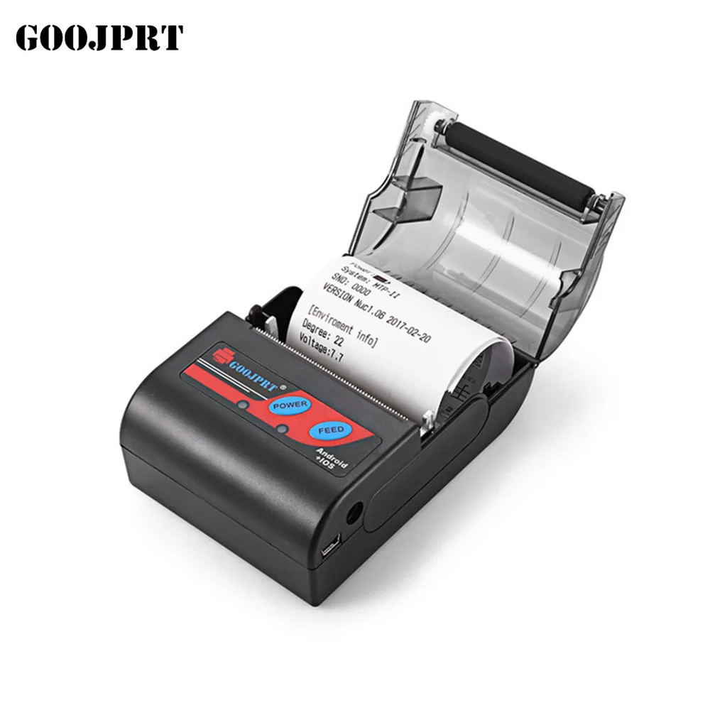 GOOJPRT Прямая доставка 58 мм Bluetooth термопортативный мобильный чековый принтер Android IOS