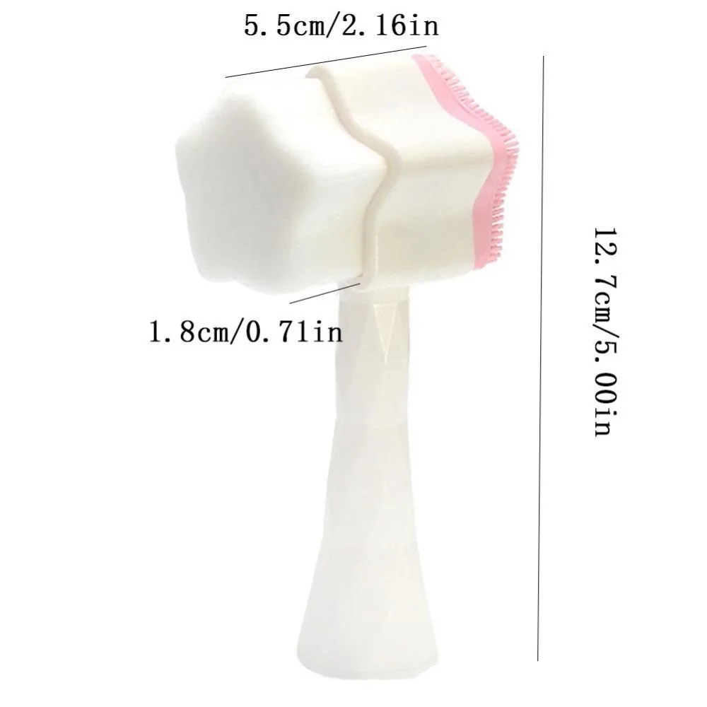 Двусторонняя силиконовая щетка для очищения и отшелушивания черных точек