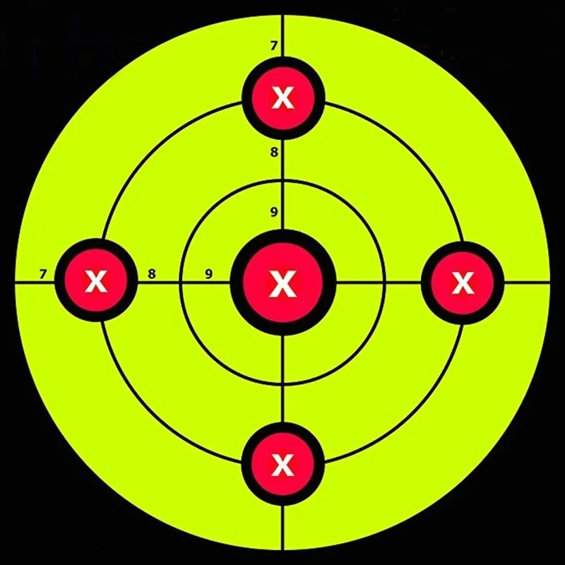 Наклейки для стрельбы с видимостью 8X8 дюймов максимальной неоновые зеленые яркие