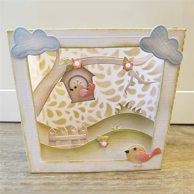 Naifumodo Craft Die Border Cloud весенние металлические штампы для резки Fustelle DIY новый трафарет