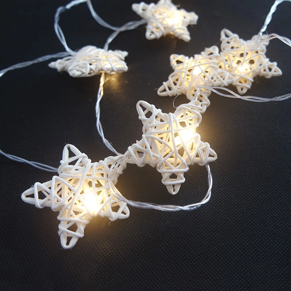 Ручной работы ranttan star led string light 4 м 20 светодиодов Питание от батареи AA, праздничный Сказочный свет, свадебное/Рождественское украшение