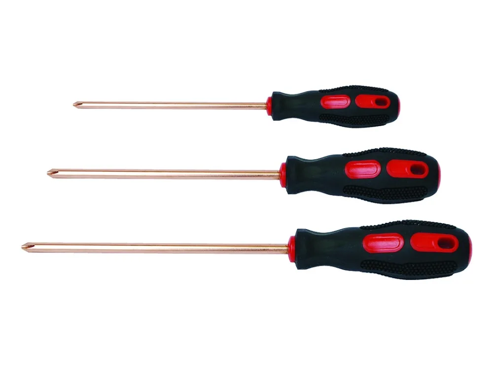 Немагнитные ручные инструменты Отвертка Phillips с резиновой ручкой 6x125мм |