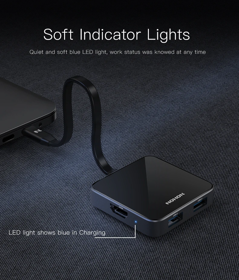 NOHON type C концентратор конвертер USB-C HDMI USB 3,0 адаптер кардридер PD зарядное устройство разделитель данных для MacBook samsung S9 huawei P20