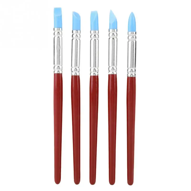 5 шт. резиновый набор кистей для рисования художника глиняная скульптура