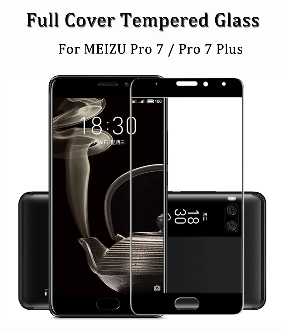 RONICAN 9H полное покрытие из закаленного стекла для Meizu Pro 7 Plus Защитная пленка для экрана для Meizu Pro 7 Plus стеклянная пленка для Meizu Pro7