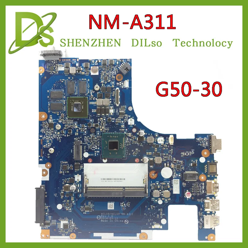 KEFU NM-A311 для lenovo ACLU9/ACLU0 NM-A311 основная плата для lenovo G50-30 материнская плата для ноутбука DDR3 N2830/N2840 тест процессора