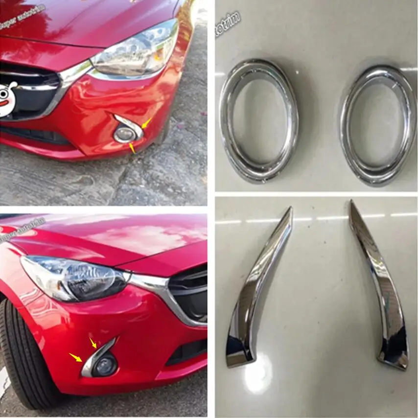 Аксессуары для внешней отделки кольца и век Mazda 2 Demio 2015 2019|Хромирование| |