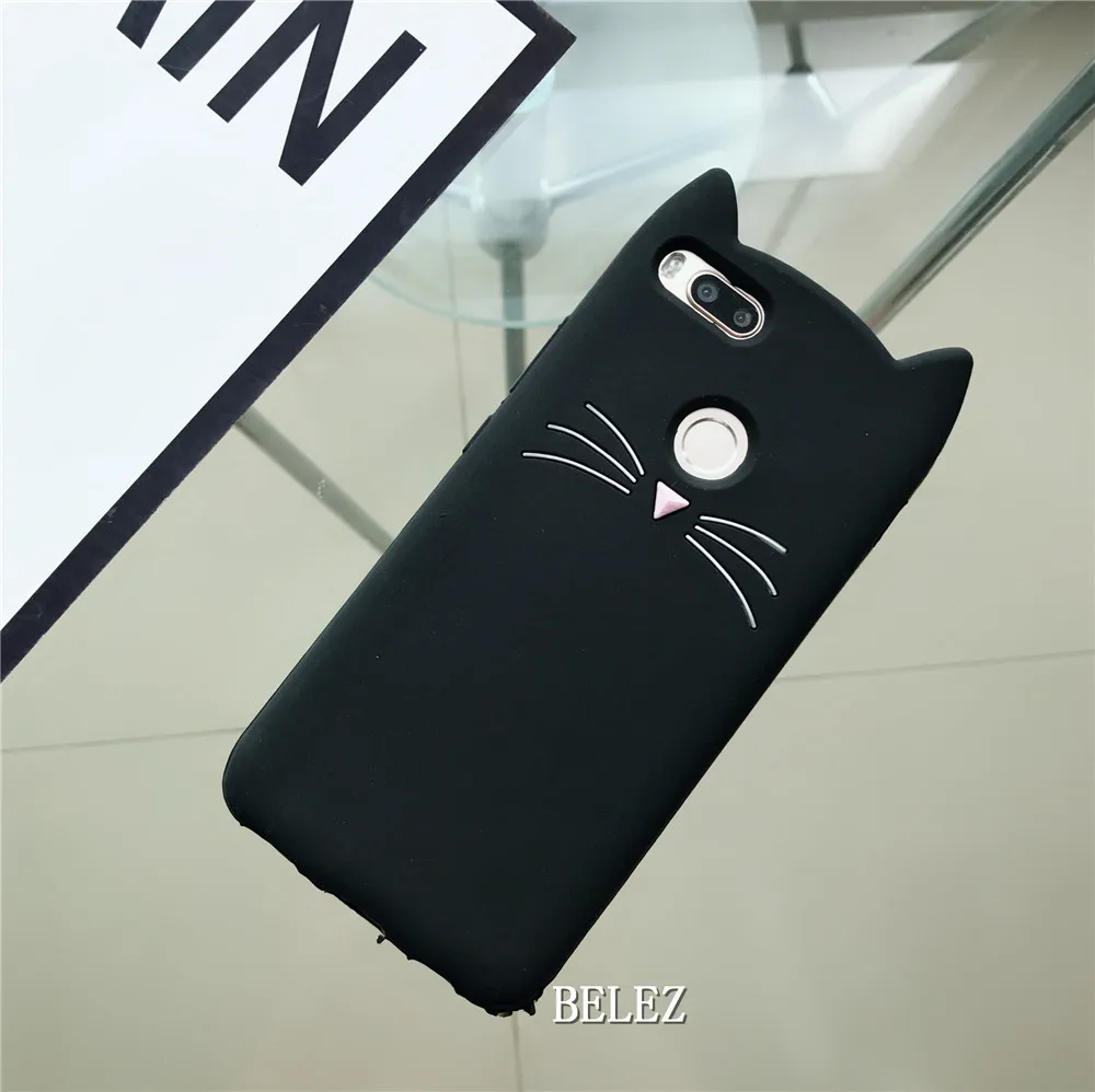Black 3D милый чехол с кошачьими ушками для Xiao mi Red mi Note 6 Pro 5 6A 5A Prime mi F1 mi 6 8SE 5X A1 A2 Lite силиконовый мягкий блестящий чехол - Цвет: Black