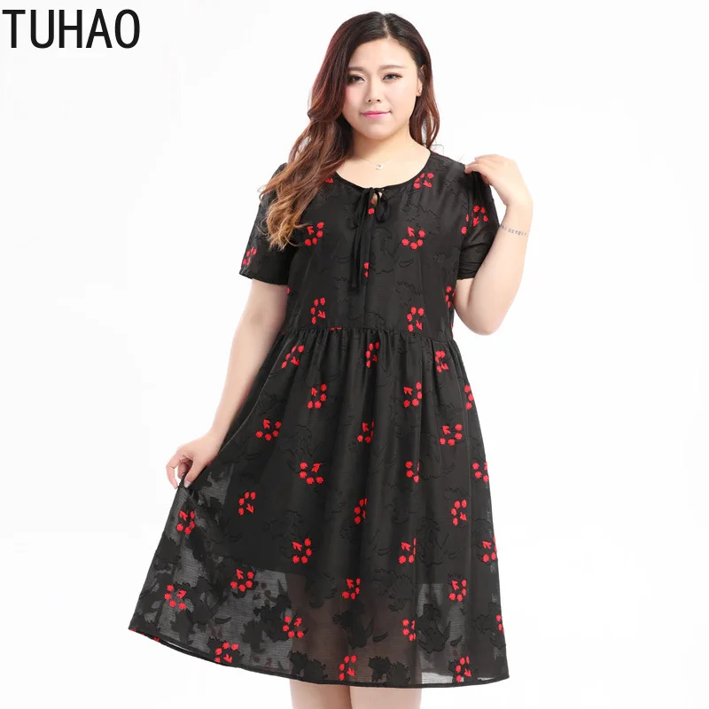 Женские офисные платья TUHAO элегантные вечерние размера плюс 10XL 9XL 8XL 6xl 5xl летние с