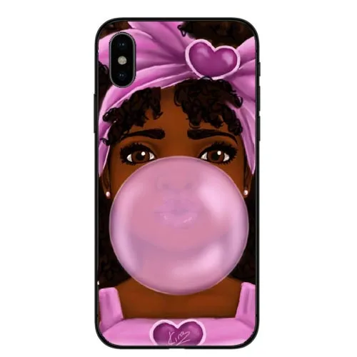 Модные африканские девушки Жесткий ПК телефон чехол для iPhone 7 XR XS Max 6 6 S Plus 5 5S SE 8 8 Plus Melanin queen чехол для iPhone X