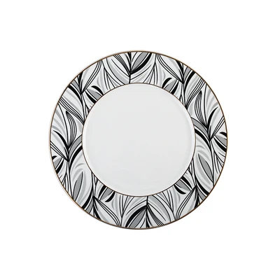 

Ceramic Creative High-end Western Plate Set Tableware Steak Flat Plate European Style Fruit Salad Tableware Home Decoration