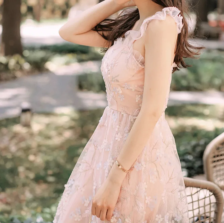 Женское платье Новая мода лето элегантный тонкий Bodycon официальная Вечеринка пляж взлетно посадочной полосы Сексуальная Спагетти ремень