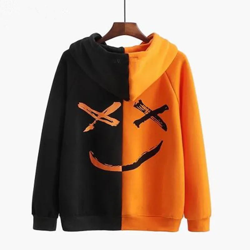 Толстовка с капюшоном мужская осенняя двухцветная NW05|Мужские толстовки и